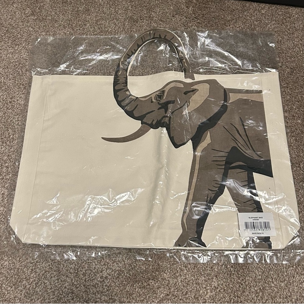 Elephant Canvas Tote Bag